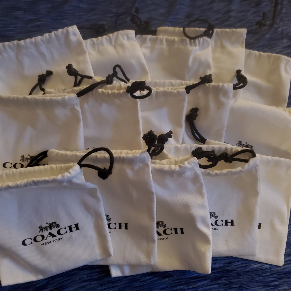 (15) Coach Drawstring Dust Pouches